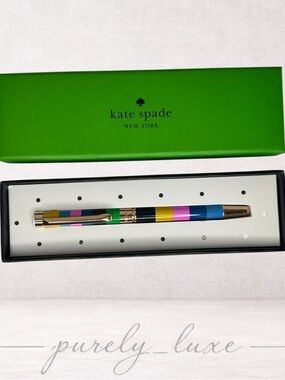 NEW kate spade Colorblock Striped Ballpoint Pen - Multicolor